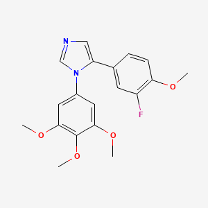 molecular formula C19H19FN2O4 B14190442 5-(3-Fluoro-4-methoxyphenyl)-1-(3,4,5-trimethoxyphenyl)imidazole CAS No. 852525-35-0