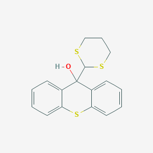 molecular formula C17H16OS3 B14190451 9-(1,3-Dithian-2-YL)-9H-thioxanthen-9-OL CAS No. 919488-58-7