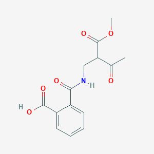 2-{[2-(Methoxycarbonyl)-3-oxobutyl]carbamoyl}benzoic acid