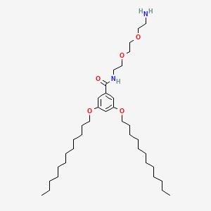 molecular formula C37H68N2O5 B14190476 Benzamide, N-[2-[2-(2-aminoethoxy)ethoxy]ethyl]-3,5-bis(dodecyloxy)- CAS No. 863478-66-4