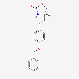 molecular formula C19H21NO3 B14190542 (4R)-4-{2-[4-(Benzyloxy)phenyl]ethyl}-4-methyl-1,3-oxazolidin-2-one CAS No. 921938-02-5