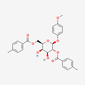 B1419057 4-Methoxyphenyl 2,6-Bis-O-(4-methylbenzoyl)-beta-D-galactopyranoside CAS No. 1820570-59-9