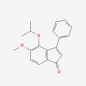 molecular formula C19H18O3 B14190609 1H-Inden-1-one, 5-methoxy-4-(1-methylethoxy)-3-phenyl- CAS No. 850404-09-0