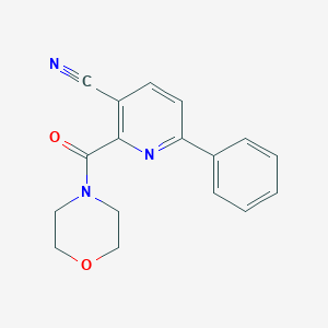 2-(Morpholine-4-carbonyl)-6-phenylpyridine-3-carbonitrile