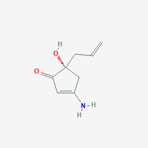 molecular formula C8H11NO2 B14190685 (5R)-3-Amino-5-hydroxy-5-(prop-2-en-1-yl)cyclopent-2-en-1-one CAS No. 878633-73-9