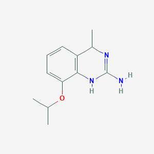 molecular formula C12H17N3O B14190703 4-Methyl-8-[(propan-2-yl)oxy]-1,4-dihydroquinazolin-2-amine CAS No. 918136-35-3