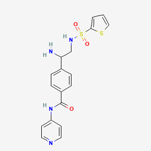 4-{1-Amino-2-[(thiophene-2-sulfonyl)amino]ethyl}-N-(pyridin-4-yl)benzamide