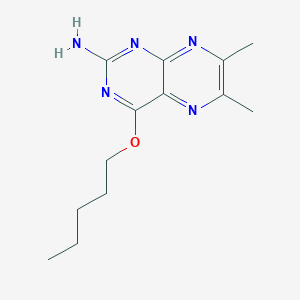 molecular formula C13H19N5O B14190730 6,7-Dimethyl-4-(pentyloxy)pteridin-2-amine CAS No. 916248-94-7