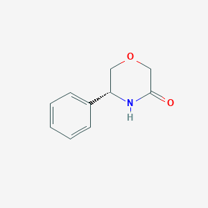 molecular formula C10H11NO2 B1419074 (5R)-5-苯基吗啉-3-酮 CAS No. 192815-71-7