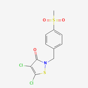 4,5-Dichloro-2-{[4-(methanesulfonyl)phenyl]methyl}-1,2-thiazol-3(2H)-one