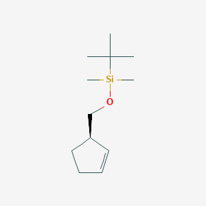 molecular formula C12H24OSi B14190750 Silane, [(1R)-2-cyclopenten-1-ylmethoxy](1,1-dimethylethyl)dimethyl- CAS No. 874200-43-8