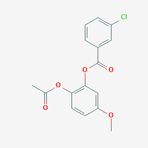 2-(Acetyloxy)-5-methoxyphenyl 3-chlorobenzoate