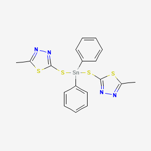 Bis[(5-methyl-1,3,4-thiadiazol-2-yl)sulfanyl]-diphenylstannane