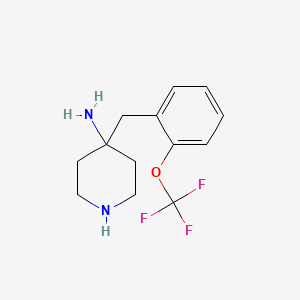 4-{[2-(Trifluoromethoxy)phenyl]methyl}piperidin-4-amine