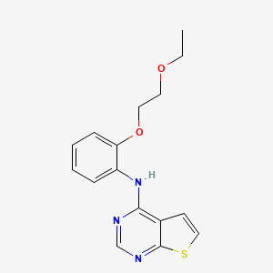 molecular formula C16H17N3O2S B14190803 N-[2-(2-Ethoxyethoxy)phenyl]thieno[2,3-D]pyrimidin-4-amine CAS No. 917907-07-4