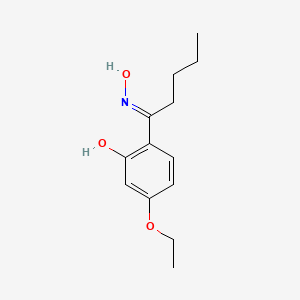 molecular formula C13H19NO3 B14190819 2-[(E)-C-butyl-N-hydroxycarbonimidoyl]-5-ethoxyphenol 