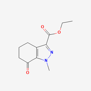 molecular formula C11H14N2O3 B1419085 ethyl 1-methyl-7-oxo-4,5,6,7-tetrahydro-1H-indazole-3-carboxylate CAS No. 802541-13-5
