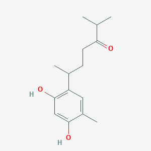 molecular formula C15H22O3 B14190851 6-(2,4-Dihydroxy-5-methylphenyl)-2-methylheptan-3-one CAS No. 926904-79-2