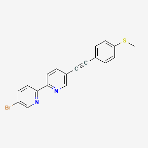 molecular formula C19H13BrN2S B14190852 5-Bromo-5'-{[4-(methylsulfanyl)phenyl]ethynyl}-2,2'-bipyridine CAS No. 851130-22-8