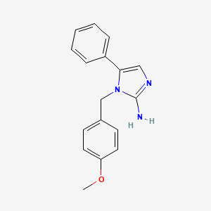 molecular formula C17H17N3O B14190855 1-(4-methoxybenzyl)-5-phenyl-1H-imidazol-2-amine CAS No. 918801-70-4