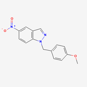 molecular formula C15H13N3O3 B1419087 1-(4-甲氧基苄基)-5-硝基-1H-吲唑 CAS No. 1071550-12-3