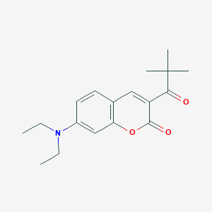 molecular formula C18H23NO3 B14190875 7-(Diethylamino)-3-(2,2-dimethylpropanoyl)-2H-1-benzopyran-2-one CAS No. 922722-10-9