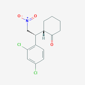 (2S)-2-[(1R)-1-(2,4-dichlorophenyl)-2-nitroethyl]cyclohexan-1-one