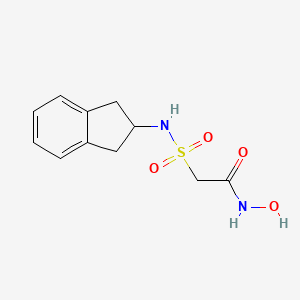 molecular formula C11H14N2O4S B14190900 2-[(2,3-Dihydro-1H-inden-2-yl)sulfamoyl]-N-hydroxyacetamide CAS No. 919997-43-6