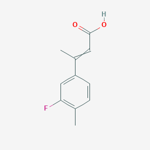 molecular formula C11H11FO2 B14190902 3-(3-Fluoro-4-methylphenyl)but-2-enoic acid CAS No. 923266-22-2