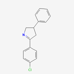 molecular formula C16H14ClN B14190904 5-(4-Chlorophenyl)-3-phenyl-3,4-dihydro-2H-pyrrole CAS No. 917871-33-1