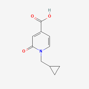 molecular formula C10H11NO3 B1419092 1-(Cyclopropylmethyl)-2-oxo-1,2-dihydropyridine-4-carboxylic acid CAS No. 1203543-98-9