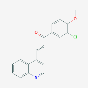 molecular formula C19H14ClNO2 B14190928 1-(3-Chloro-4-methoxyphenyl)-3-(quinolin-4-yl)prop-2-en-1-one CAS No. 914384-18-2