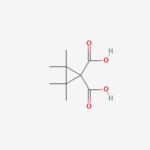 molecular formula C9H14O4 B14190936 2,2,3,3-Tetramethylcyclopropane-1,1-dicarboxylic acid CAS No. 850939-95-6