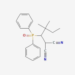 molecular formula C21H23N2OP B14190937 [1-(Diphenylphosphoryl)-2,2-dimethylbutyl]propanedinitrile CAS No. 922729-92-8