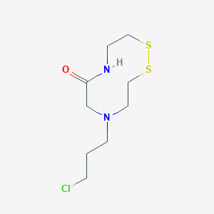 molecular formula C9H17ClN2OS2 B14190954 8-(3-Chloropropyl)-1,2,5,8-dithiadiazecan-6-one CAS No. 919344-48-2