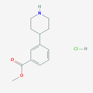 molecular formula C13H18ClNO2 B1419096 Methyl 3-(piperidin-4-yl)benzoate hydrochloride CAS No. 726185-54-2
