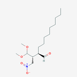 molecular formula C16H31NO5 B14190972 (2R)-2-[(2R)-1,1-dimethoxy-3-nitropropan-2-yl]undecanal CAS No. 921935-25-3