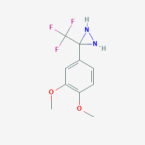 molecular formula C10H11F3N2O2 B14190974 Diaziridine, 3-(3,4-dimethoxyphenyl)-3-(trifluoromethyl)- CAS No. 919530-52-2