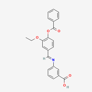 3-[(E)-{[4-(Benzoyloxy)-3-ethoxyphenyl]methylidene}amino]benzoic acid