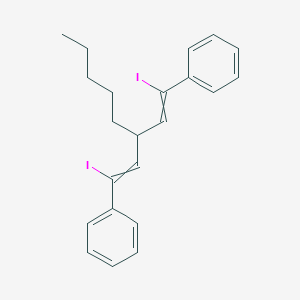 [1-Iodo-3-(2-iodo-2-phenylethenyl)oct-1-en-1-yl]benzene