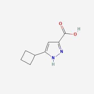 molecular formula C8H10N2O2 B1419103 5-环丁基-1H-吡唑-3-甲酸 CAS No. 957129-37-2