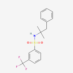 N-(2-Methyl-1-phenylpropan-2-yl)-3-(trifluoromethyl)benzene-1-sulfonamide