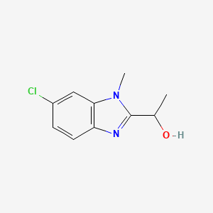 molecular formula C10H11ClN2O B1419109 1-(6-氯-1-甲基-1H-1,3-苯并二唑-2-基)乙醇 CAS No. 1145670-41-2