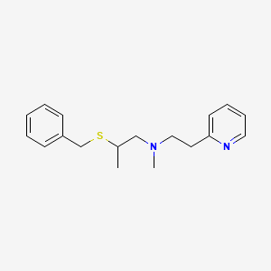 molecular formula C18H24N2S B14191119 2-(Benzylsulfanyl)-N-methyl-N-[2-(pyridin-2-yl)ethyl]propan-1-amine CAS No. 918544-99-7