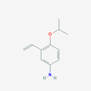 molecular formula C11H15NO B14191138 Benzenamine, 3-ethenyl-4-(1-methylethoxy)- CAS No. 921194-46-9