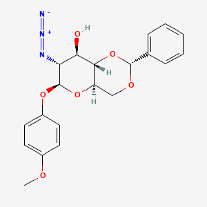 molecular formula C20H21N3O6 B1419117 4-甲氧基苯基 2-叠氮基-4,6-O-亚苄基-2-脱氧-β-D-吡喃葡萄糖苷 CAS No. 1430068-18-0