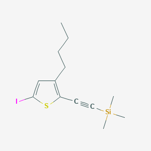 molecular formula C13H19ISSi B14191212 Silane, [(3-butyl-5-iodo-2-thienyl)ethynyl]trimethyl- CAS No. 850195-83-4