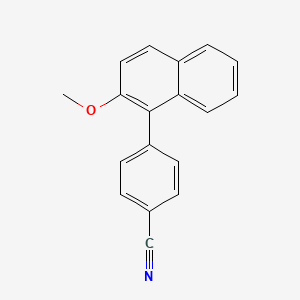 molecular formula C18H13NO B14191213 4-(2-Methoxynaphthalen-1-yl)benzonitrile CAS No. 922511-76-0