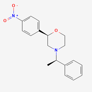 molecular formula C18H20N2O3 B14191233 (2R)-2-(4-Nitrophenyl)-4-[(1R)-1-phenylethyl]morpholine CAS No. 920802-53-5