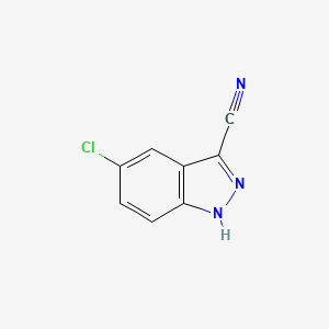 molecular formula C8H4ClN3 B1419124 5-氯-1H-吲唑-3-腈 CAS No. 29646-35-3